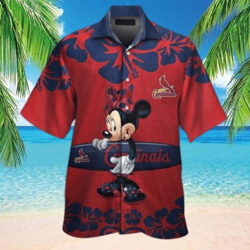 Disney Minnie Mouse St  Louis Cardinals Hawaiian Shirt Beach Gift For Baseball Fans HawaiianShirts