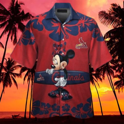 Disney Minnie Mouse St  Louis Cardinals Hawaiian Shirt Beach Gift For Baseball Fans HawaiianShirts