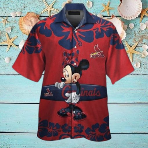 Disney Minnie Mouse St  Louis Cardinals Hawaiian Shirt Beach Gift For Baseball Fans HawaiianShirts