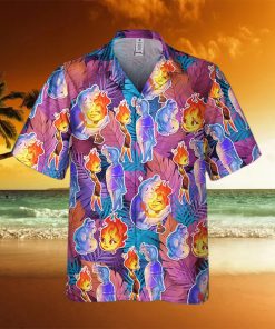 Disney Pixar Elemental Colorful Summer Tropical Pixar Elemental Disney Family Hawaiian Shirt