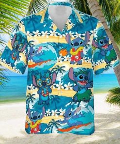 Disney Stitch Pattern Summer Hawaiian Shirt