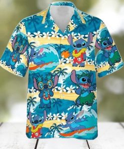 Disney Stitch Pattern Summer Hawaiian Shirt