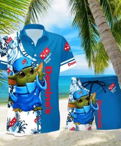 Domino’s Pizza Baby Yoda Hawaiian Shirt And Shorts Gift Hawaiian shirt