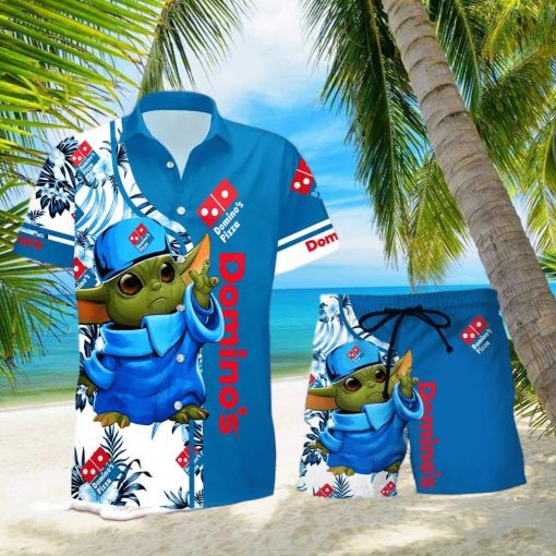 Domino’s Pizza Baby Yoda Hawaiian Shirt And Shorts Gift Hawaiian shirt