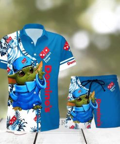 Domino’s Pizza Baby Yoda Hawaiian Shirt And Shorts Gift Hawaiian shirt