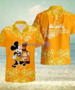 Don Julio Funny Mickey Mouse Hibicus Flower Hawaiian Shirt And Shorts