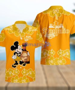 Don Julio Funny Mickey Mouse Hibicus Flower Hawaiian Shirt And Shorts