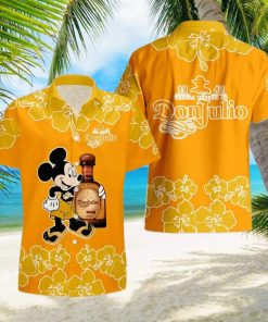 Don Julio Mickey Mouse Hibicus Flower Gift Hawaiian Set Shirt