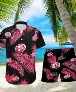 Dr Pepper Palm Leaves Tropical Hawaiian Shirt And Shorts Unique Summer Gift