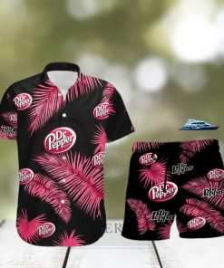 Dr Pepper Palm Leaves Tropical Hawaiian Shirt And Shorts Unique Summer Gift