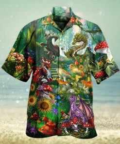 Dragon Mushroom Love Forest Hawaiian Shirt