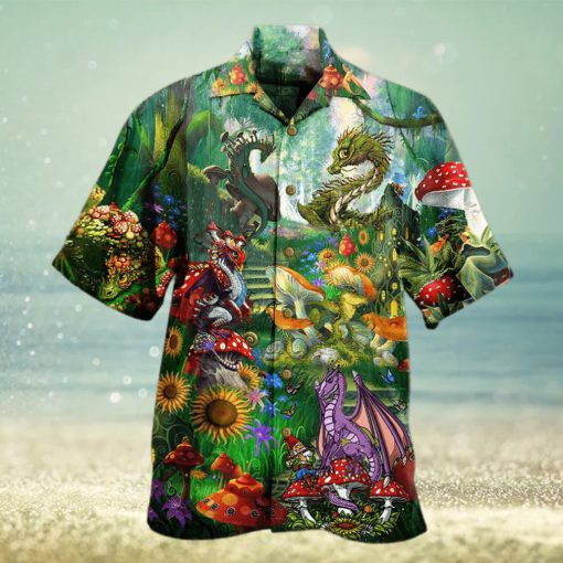 Dragon Mushroom Love Forest Hawaiian Shirt