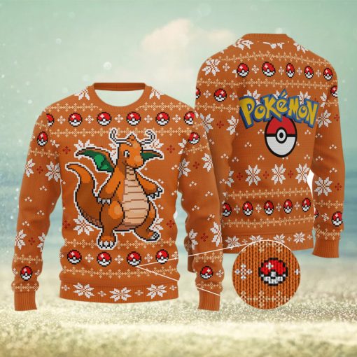 Dragonite Dragonite Anime Xmas Pocket Monster Gift Ugly Christmas Sweater For Men And Women