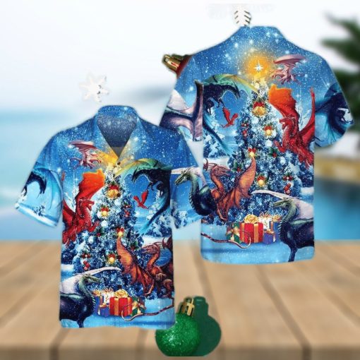 Dragons Reunion Christmas Hawaiian Shirt Funny Button Up Shirt Gifts For Dragon Lovers