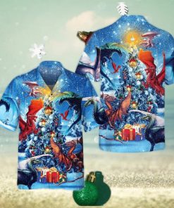 Dragons Reunion Christmas Hawaiian Shirt Funny Button Up Shirt Gifts For Dragon Lovers