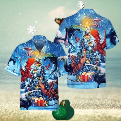 Dragons Reunion Christmas Hawaiian Shirt Funny Button Up Shirt Gifts For Dragon Lovers