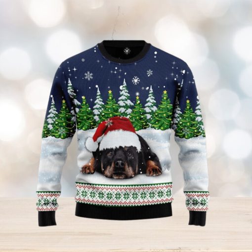 Dreaming Rottweiler Under Snow Ugly Christmas Sweater For Men & Women, Dog sweater, Christmas gift for Dog lover