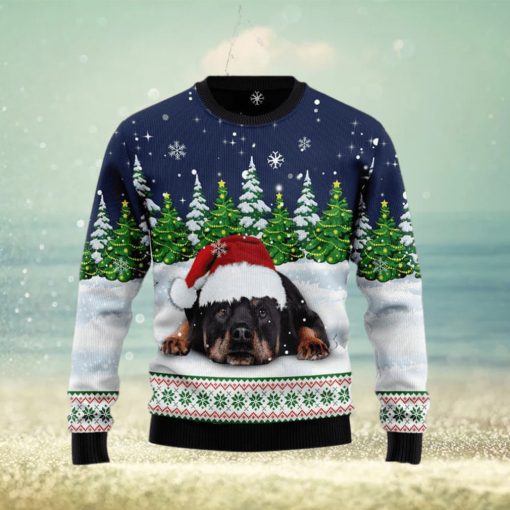 Dreaming Rottweiler Under Snow Ugly Christmas Sweater For Men & Women, Dog sweater, Christmas gift for Dog lover