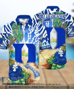 Duke Blue Devils NCAA Floral 3D Full Printed Hawaiian Shirt