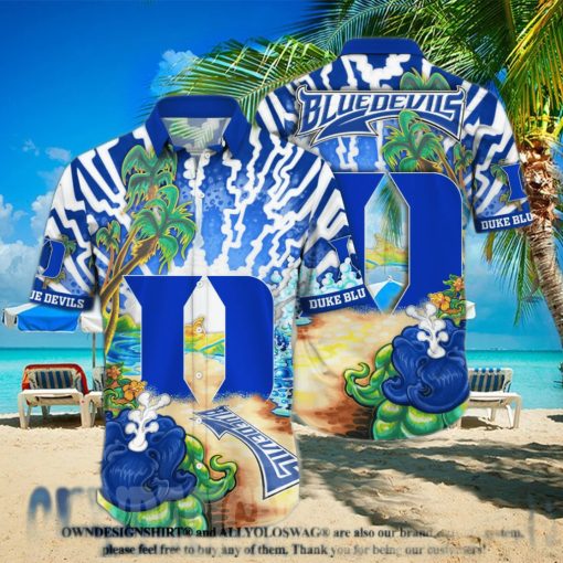 Duke Blue Devils NCAA Floral 3D Full Printed Hawaiian Shirt