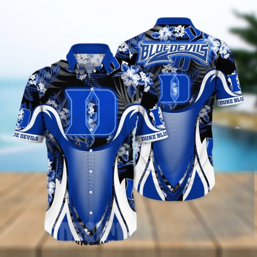 Duke Blue Devils NCAA Flower Full Printed Classic Hawaiian Shirt