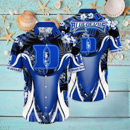 Duke Blue Devils NCAA Flower Full Printed Classic Hawaiian Shirt