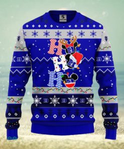 Duke Blue Devils NCAA Team HoHoHo Mickey Funny Christmas Gift Men And Women Ugly Christmas Sweater