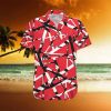 Arizona Diamondbacks Red Hibiscus Green Leaf Tropical Hawaiian Shirt