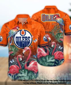 Edmonton Oilers NHL Floral All Over Printed Unisex Hawaiian Shirt