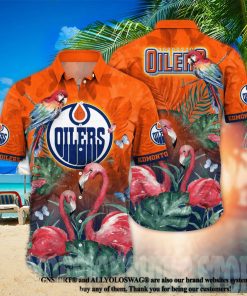 Edmonton Oilers NHL Floral All Over Printed Unisex Hawaiian Shirt