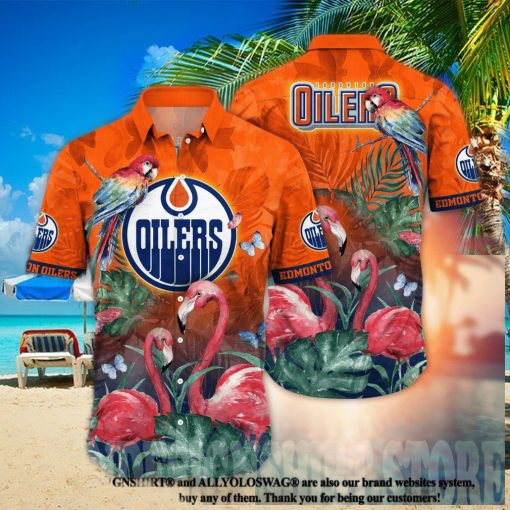 Edmonton Oilers NHL Floral All Over Printed Unisex Hawaiian Shirt