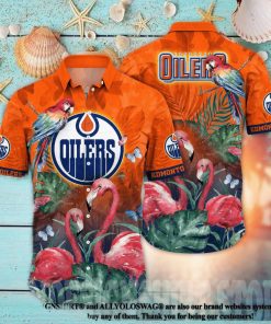 Edmonton Oilers NHL Floral All Over Printed Unisex Hawaiian Shirt