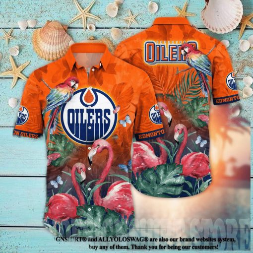 Edmonton Oilers NHL Floral All Over Printed Unisex Hawaiian Shirt