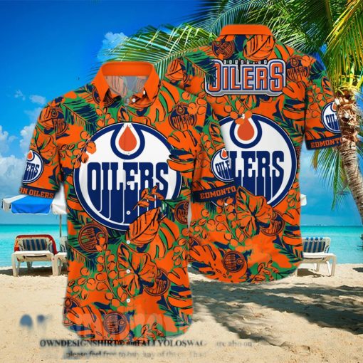 Edmonton Oilers NHL Floral Unisex All Over Printed Hawaiian Shirt