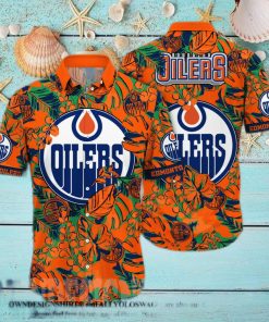 Edmonton Oilers NHL Floral Unisex All Over Printed Hawaiian Shirt