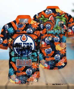 Edmonton Oilers NHL Floral Unisex Full Printing Hawaiian Shirt