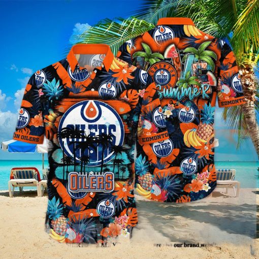 Edmonton Oilers NHL Floral Unisex Full Printing Hawaiian Shirt