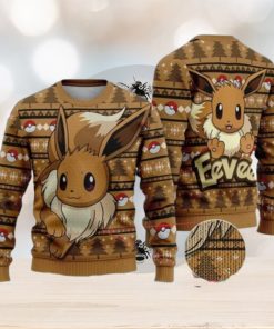 Eevee Ugly Christmas Sweater Sweatshirt Anime Xmas Pocket Monster