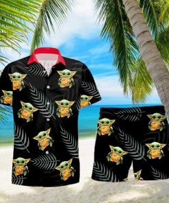 Eggo Baby Yoda Hug Hawaiian Shirt And Shorts Gift Hawaiian shirt