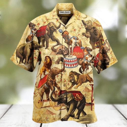 Elephant Amazing Circus Show Hawaiian Shirt