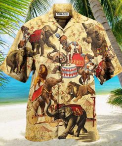 Elephant Amazing Circus Show Hawaiian Shirt