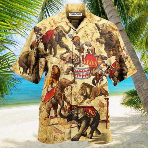 Elephant Amazing Circus Show Hawaiian Shirt