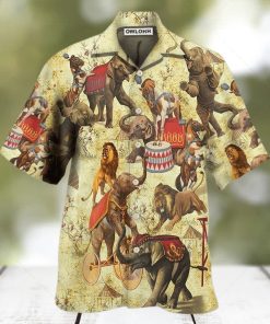 Elephant Circus Show Hawaiian Shirt