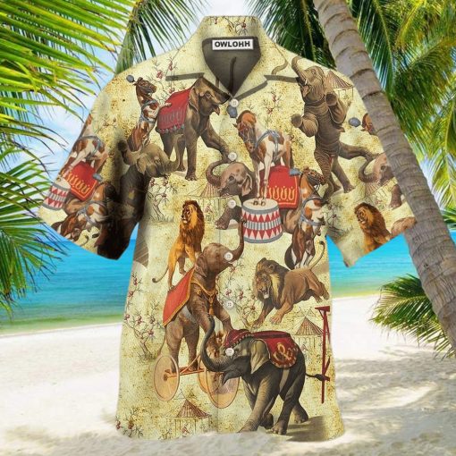 Elephant Circus Show Hawaiian Shirt