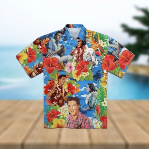 Elvis Hawaiian Shirt And Shorts Elvis Paradise Hawaiian Style Shirt Elvis Blue Hawaiian Shirt Elvis Shirts For Sale Elvis Presley Aloha Shirt