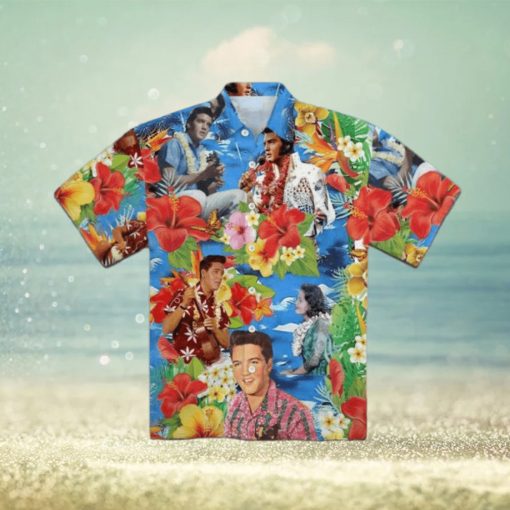 Elvis Hawaiian Shirt And Shorts Elvis Paradise Hawaiian Style Shirt Elvis Blue Hawaiian Shirt Elvis Shirts For Sale Elvis Presley Aloha Shirt