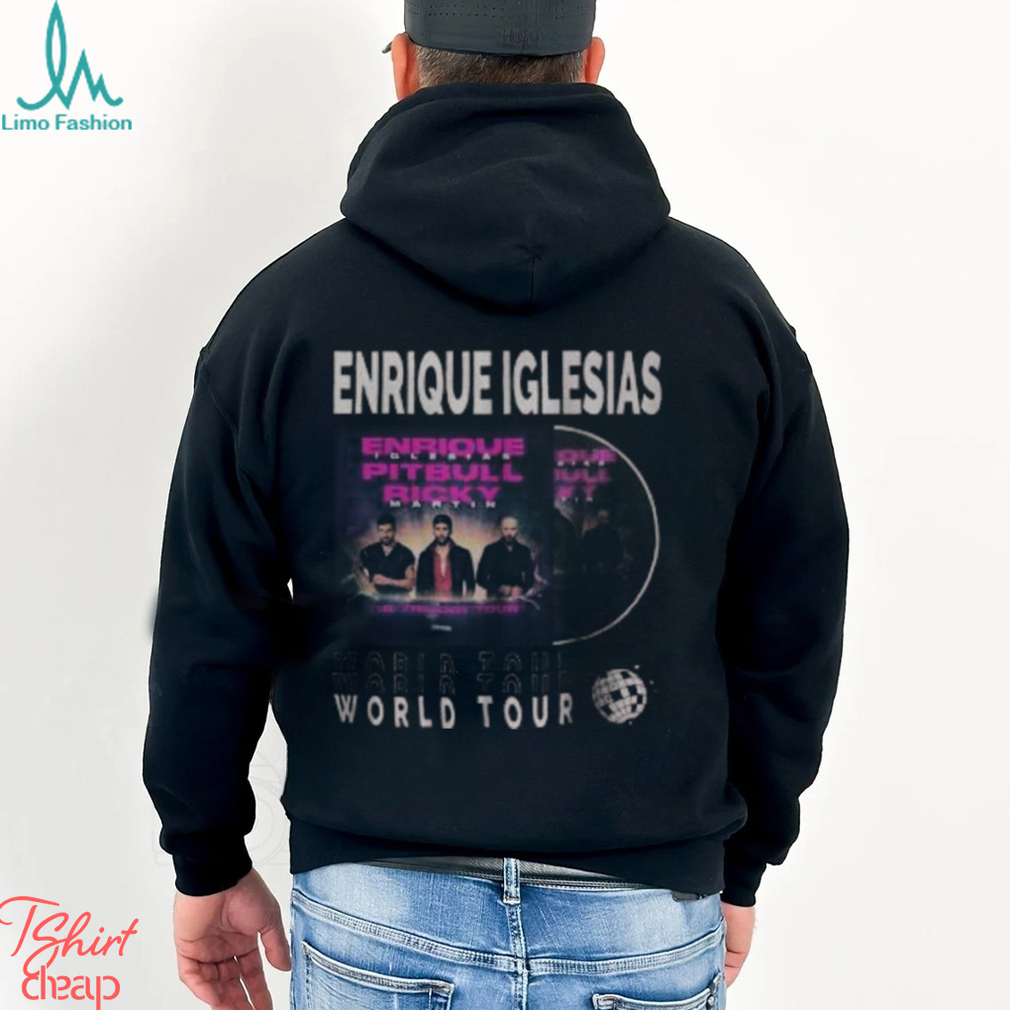 Enrique Iglesias World Tour 2023 Merch, Vintage Album The Trilogy Tour 2023  Tickets Tee, Enrique Iglesias Pitbull Ricky Martin T Shirt - teejeep