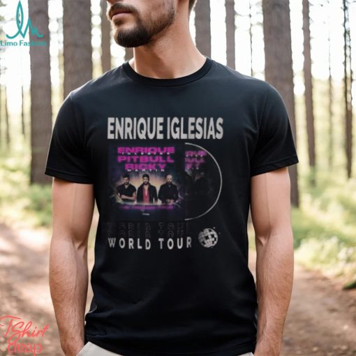 Enrique Iglesias World Tour 2023 Merch, Vintage Album The Trilogy Tour 2023 Tickets Tee, Enrique Iglesias Pitbull Ricky Martin T Shirt