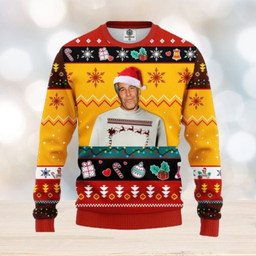 Epstein Ugly Christmas Sweater Red Yellow Ideas For Men Women