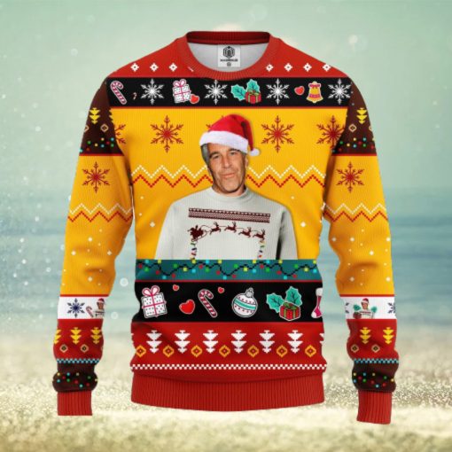 Epstein Ugly Christmas Sweater Red Yellow Ideas For Men Women